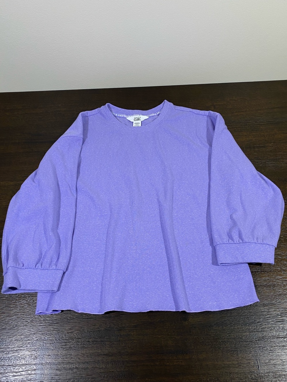 Athleta Girls' Lavender Long Sleeve Top L/12